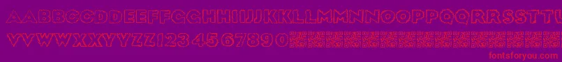 Sickdream-Schriftart – Rote Schriften auf violettem Hintergrund