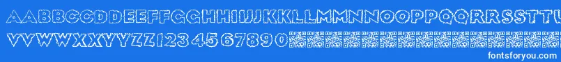 Sickdream Font – White Fonts on Blue Background