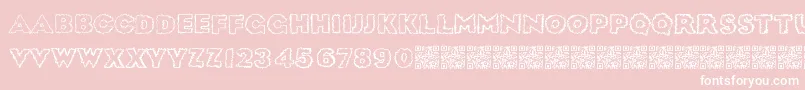 Шрифт Sickdream – белые шрифты на розовом фоне