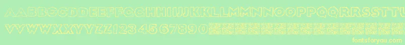Sickdream Font – Yellow Fonts on Green Background