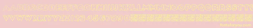 Sickdream-Schriftart – Gelbe Schriften auf rosa Hintergrund
