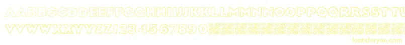 Sickdream-Schriftart – Gelbe Schriften auf weißem Hintergrund