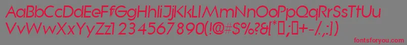 SaborsskItalic Font – Red Fonts on Gray Background