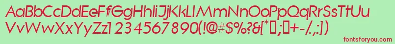 SaborsskItalic Font – Red Fonts on Green Background