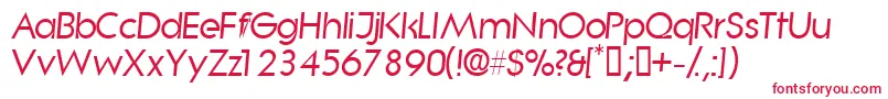 SaborsskItalic Font – Red Fonts on White Background