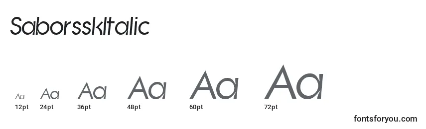 SaborsskItalic Font Sizes