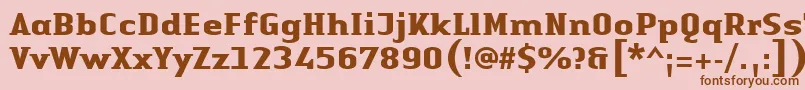 LinotypeAuthenticSmallSerifBold Font – Brown Fonts on Pink Background