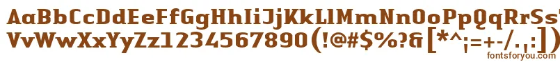 LinotypeAuthenticSmallSerifBold Font – Brown Fonts on White Background