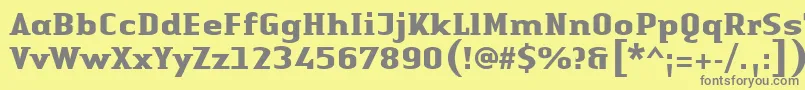 LinotypeAuthenticSmallSerifBold Font – Gray Fonts on Yellow Background