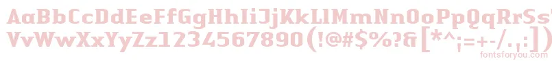 LinotypeAuthenticSmallSerifBold-Schriftart – Rosa Schriften auf weißem Hintergrund