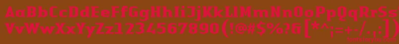 Police LinotypeAuthenticSmallSerifBold – polices rouges sur fond brun