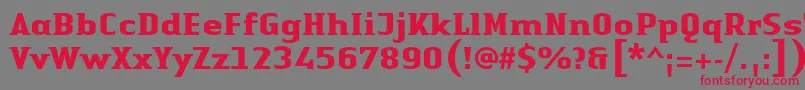 LinotypeAuthenticSmallSerifBold Font – Red Fonts on Gray Background