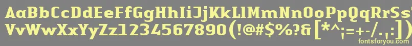 LinotypeAuthenticSmallSerifBold Font – Yellow Fonts on Gray Background