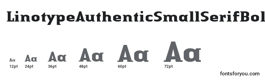 Размеры шрифта LinotypeAuthenticSmallSerifBold