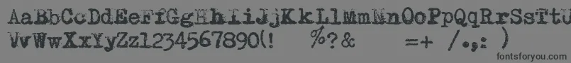 RemingtonRiviera2007 Font – Black Fonts on Gray Background