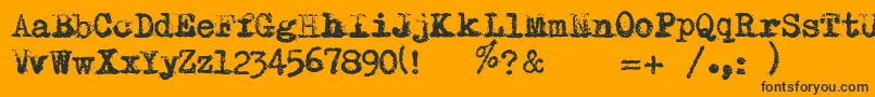 RemingtonRiviera2007 Font – Black Fonts on Orange Background