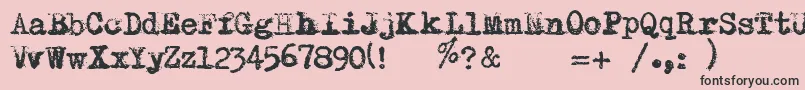 RemingtonRiviera2007 Font – Black Fonts on Pink Background