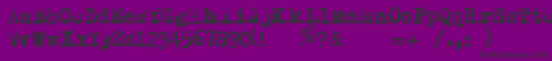 Шрифт RemingtonRiviera2007 – чёрные шрифты на фиолетовом фоне