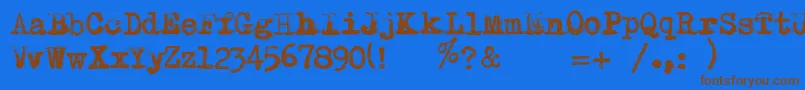 RemingtonRiviera2007 Font – Brown Fonts on Blue Background
