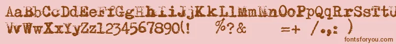 RemingtonRiviera2007 Font – Brown Fonts on Pink Background