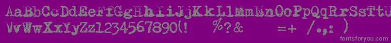 RemingtonRiviera2007 Font – Gray Fonts on Purple Background