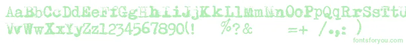 RemingtonRiviera2007-Schriftart – Grüne Schriften auf weißem Hintergrund