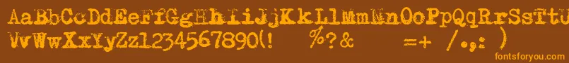 RemingtonRiviera2007 Font – Orange Fonts on Brown Background