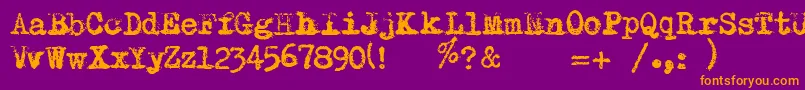 RemingtonRiviera2007 Font – Orange Fonts on Purple Background