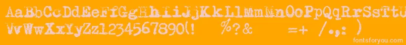 RemingtonRiviera2007 Font – Pink Fonts on Orange Background