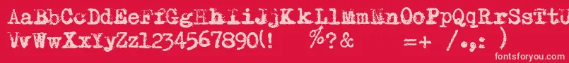 RemingtonRiviera2007 Font – Pink Fonts on Red Background