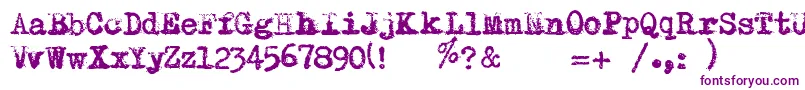 RemingtonRiviera2007 Font – Purple Fonts on White Background