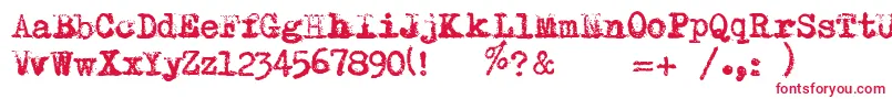 Шрифт RemingtonRiviera2007 – красные шрифты на белом фоне