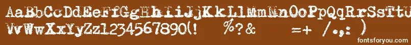 RemingtonRiviera2007 Font – White Fonts on Brown Background