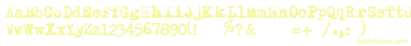 RemingtonRiviera2007 Font – Yellow Fonts on White Background
