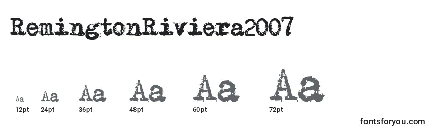 Размеры шрифта RemingtonRiviera2007