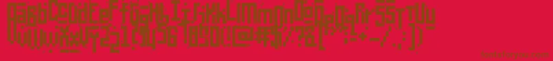 PixelicWar Font – Brown Fonts on Red Background