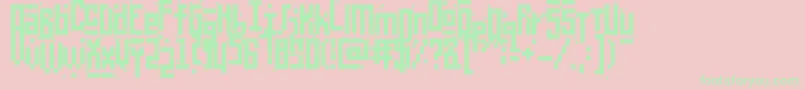 PixelicWar Font – Green Fonts on Pink Background