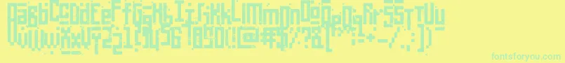 PixelicWar Font – Green Fonts on Yellow Background