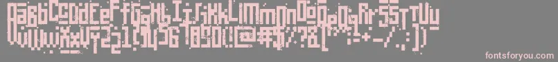 PixelicWar Font – Pink Fonts on Gray Background