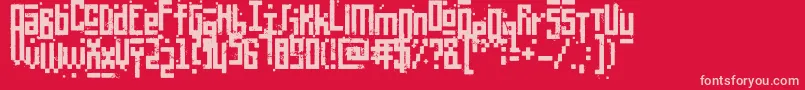PixelicWar Font – Pink Fonts on Red Background