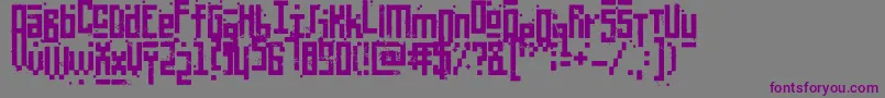 PixelicWar Font – Purple Fonts on Gray Background