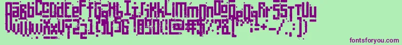 PixelicWar Font – Purple Fonts on Green Background