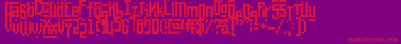 PixelicWar Font – Red Fonts on Purple Background