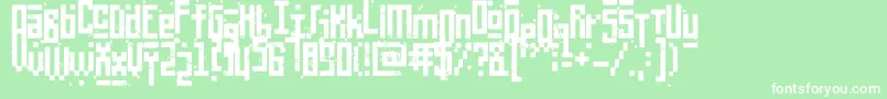 PixelicWar Font – White Fonts on Green Background