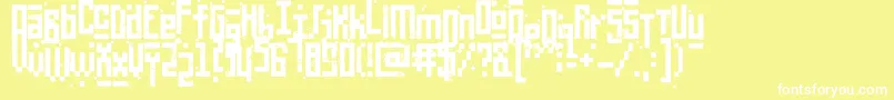 PixelicWar Font – White Fonts on Yellow Background