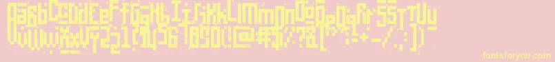 PixelicWar Font – Yellow Fonts on Pink Background