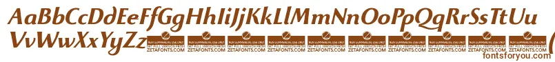 BeatrixantiquaBolditalicTrial Font – Brown Fonts on White Background