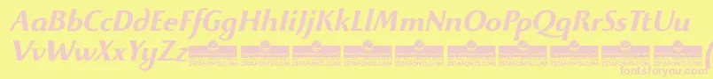 BeatrixantiquaBolditalicTrial Font – Pink Fonts on Yellow Background