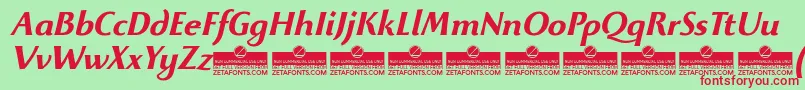 BeatrixantiquaBolditalicTrial Font – Red Fonts on Green Background