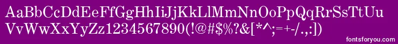 CenturyExpandedRegular Font – White Fonts on Purple Background